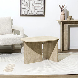The Home Deco Factory Table Basse Design Pietra 72cm Beige pas cher