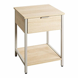 Paris Prix Table de Chevet Avec Tiroir Burga 55cm Naturel & Gris