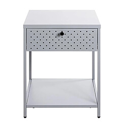 Paris Prix Table de Chevet 1 Tiroir Boston 53cm Gris