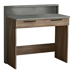 Paris Prix Bureau Avec Tiroir Wilmer 93cm Marron & Gris