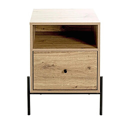 Paris Prix Table de Chevet 1 Tiroir Ali 60cm Naturel