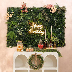 Avis Atmosphera Néon LED Mural Happy Birthday 42cm Jaune