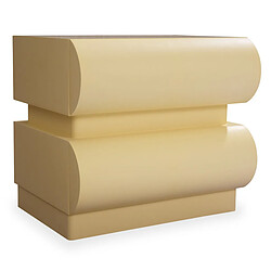 Paris Prix Table de Chevet 2 Tiroirs Sherazade 45cm Beige