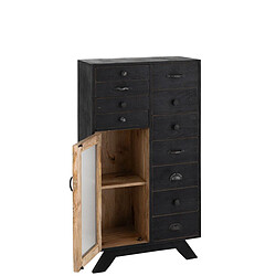 Acheter Paris Prix Buffet Haut en Bois Fidel 110cm Noir