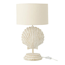 Paris Prix Lampe à Poser Coquillage Costa 47cm Blanc