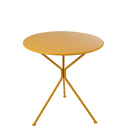 Paris Prix Table de Jardin en Métal Tripod 72cm Ocre