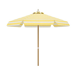 Paris Prix Parasol à Rayures Cerox 270cm Jaune & Blanc