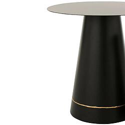 Acheter Mes Lot de 2 tables d'appoint rondes 40 et 50 cm en métal noir et doré