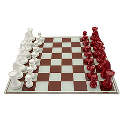 Paris Prix Jeu d'Échec en Verre Board 61cm Rouge & Blanc