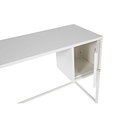 Avis Paris Prix Bureau Design Avec Porte Bakal 95cm Blanc