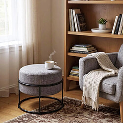 Avis Paris Prix Tabouret Rond Design Socle 48cm Anthracite