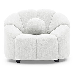 Paris Prix Fauteuil Design Bouclette Spenser 103cm Blanc