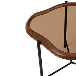 Acheter Mes Table basse organique 64x45x48 cm en verre fumé et bois