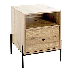 Paris Prix Table de Chevet 1 Tiroir Ali 60cm Naturel