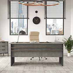 Acheter Paris Prix Bureau Design Nicholas 180cm Gris & Naturel