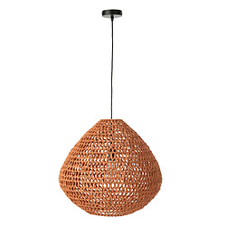 Paris Prix Lampe Suspension Torsade Sharron 50cm Orange