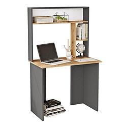 Paris Prix Bureau 3 Étagères Micah 148cm Naturel & Anthracite