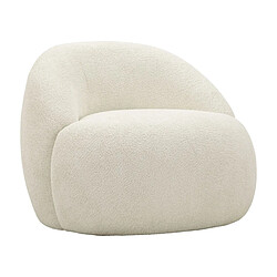 Paris Prix Fauteuil Tissu Bouclette Ginevra 81cm Blanc