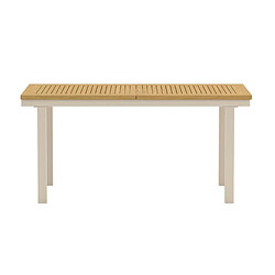Paris Prix Table de Jardin Extensible Panama 160-240cm Naturel & Beige