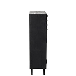 Paris Prix Buffet Haut en Bois Fidel 110cm Noir pas cher