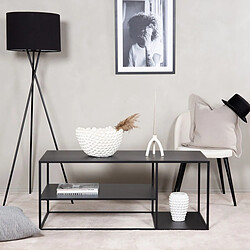 Acheter Paris Prix Table Basse Avec Étagères Staal 120cm Noir