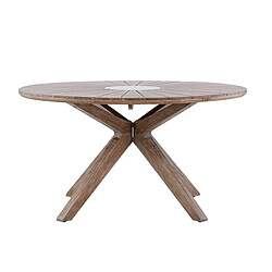 Paris Prix Table de Jardin Ronde Rosario 140cm Marron
