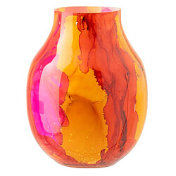 Paris Prix Photophore Déco en Verre Rio 20cm Orange
