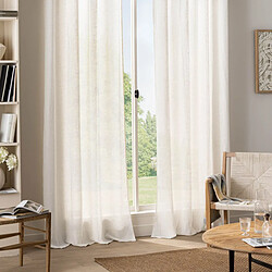 Acheter Douceur D'Interieur Rideau Voilage à Œillets Yoko 140x240cm Blanc