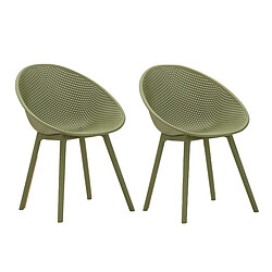 Paris Prix Lot de 2 Chaises de Jardin Ibiza 83cm Vert