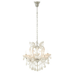 Paris Prix Lustre en Verre Antique 57cm Blanc