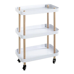 Paris Prix Desserte de Cuisine 3 Niveaux Yumi 76cm Blanc