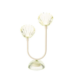 Paris Prix Lampe à Poser à LED Shell 32cm Vert Clair