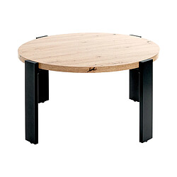 Avis Mes Table basse ronde 42x75 cm en bois et acier - KAEL