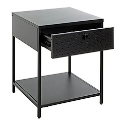Paris Prix Table de Chevet 1 Tiroir Boston 53cm Noir
