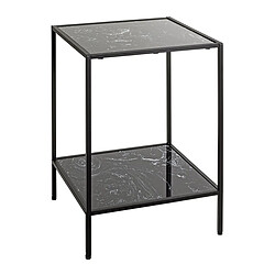 Paris Prix Table d'Appoint Effet Marbre Julia 60cm Noir