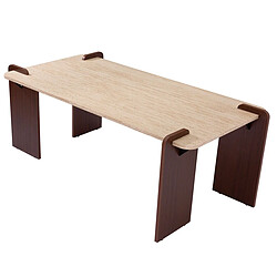 Avis Paris Prix Table Basse Effet Travertin Misty 120cm Beige & Marron