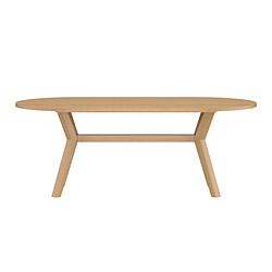 Paris Prix Table de Jardin Ovale en Teck Kenya 200cm Naturel