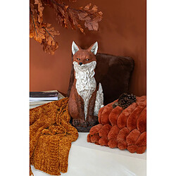 Paris Prix Statue Renard Assis Automn 52cm Rouille pas cher