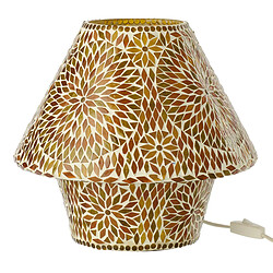 Paris Prix Lampe à Poser Mosaïque Mari 33cm Marron & Orange