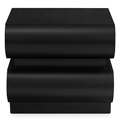 Paris Prix Table de Chevet 2 Tiroirs Sherazade 45cm Noir