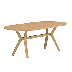 Paris Prix Table de Jardin Ovale en Teck Kenya 200cm Naturel