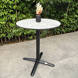 Paris Prix Table de Jardin Ronde Bistro 60cm Blanc