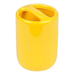 Douceur D'Interieur Gobelet Porte Brosse à Dents Daynight 10cm Jaune 