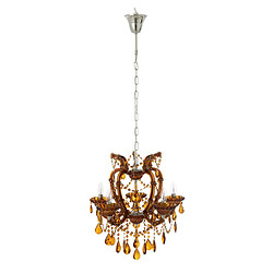 Paris Prix Lustre en Verre Antique 57cm Marron