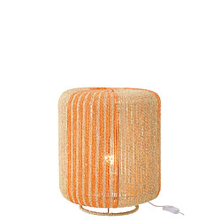Paris Prix Lampe à Poser Corde Chase 39cm Orange & Naturel