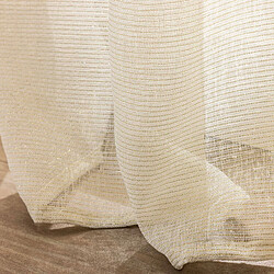 Acheter Douceur D'Interieur Rideau Voilage à Anneaux Sunline 140x240cm Blanc & Or
