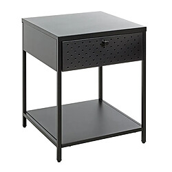Paris Prix Table de Chevet 1 Tiroir Boston 53cm Noir