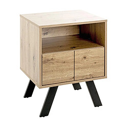 Paris Prix Table de Chevet 1 Tiroir Manille 60cm Naturel