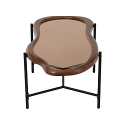 Avis Mes Table basse organique 118x48x40 cm en verre fumé et bois