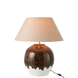 Paris Prix Lampe à Poser en Argile 2 Parties 78cm Marron